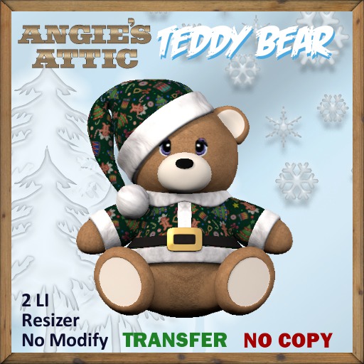 AA - Santa Bear (Huggable & Rezable) - Trans - Christmas Collage