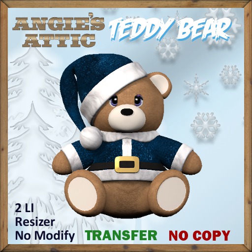 AA - Santa Bear - Trans - Dk Blue
