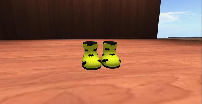 Spooky Bats Green Boots
