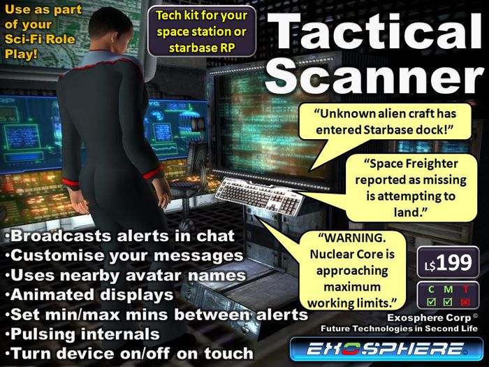 Tactical Scanner - Role Playing enhancer [4 prims]
