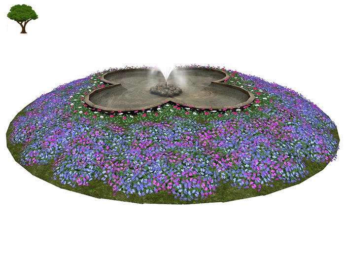 Flowers Fountain Uliana - Mesh