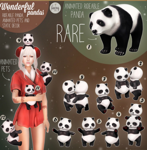 Fawny - Wonderful pandas - Decor (6)