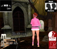 .: MB :. Pink Leather Jacket with Skirt & Ankle Booties Barbie