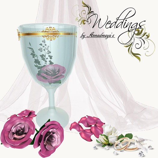 Mesh Rose In Glass with Petals Maxi&Mini v 0.3