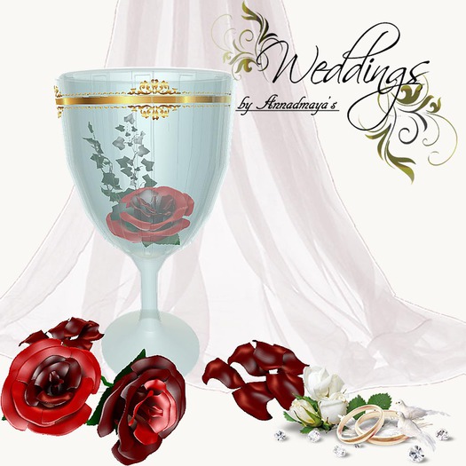 Mesh Rose In Glass with Petals Maxi&Mini v 0.4