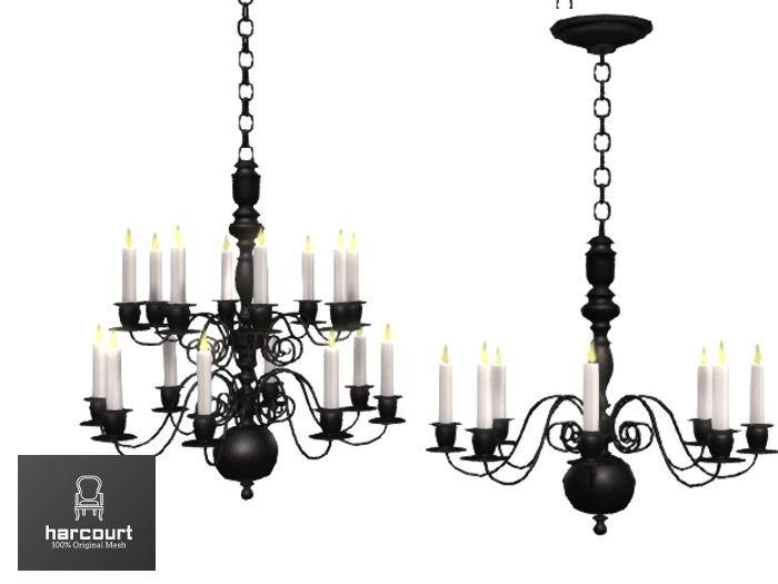 [Harcourt] Antique Chandelier - Black