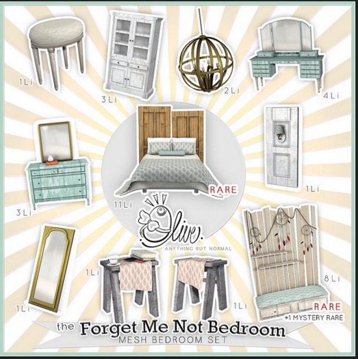 .Olive. the Forget me Not Bedroom - DreamCatcherBench[Bxd] RARE