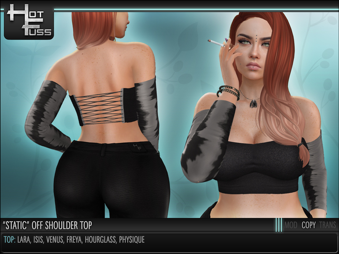 Hot Fuss "Static" Off Shouler Top - DEMO