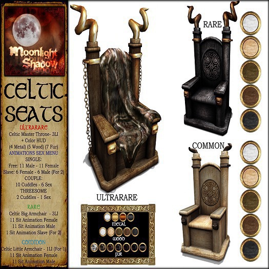 "Moon_Sha" Celtic Little Armchair - White <<COMMON>>
