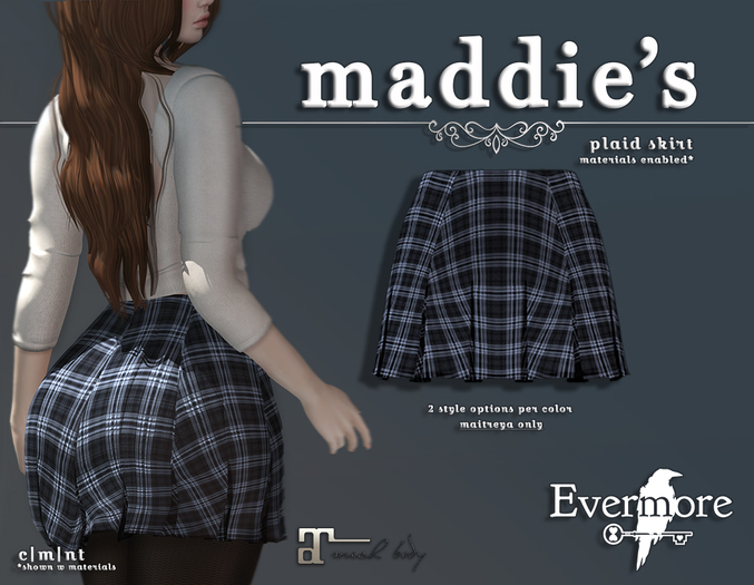 evermore. maddie's // plaid skirt (peri) - maitreya