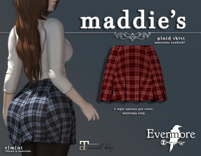 evermore. maddie's // plaid skirt (rose) - maitreya