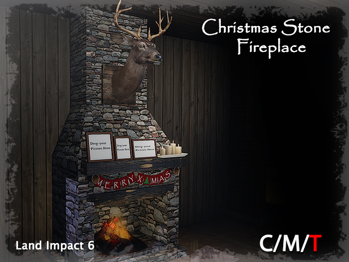 "Killer's" Christmas Stone Fireplace
