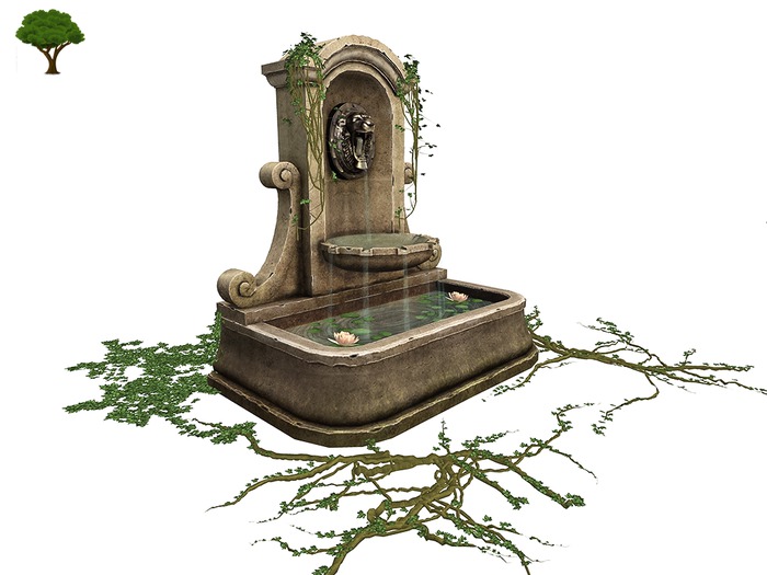 Lion Fountain - Mesh