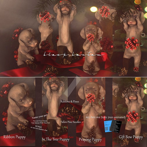 *[Black Bantam] Ribbons & Pines Floor Decor