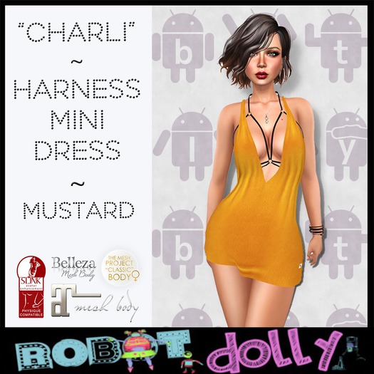 Robot Dolly - Charli - Leather Mini - Mustard