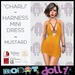 Robot dolly charli harness mini dress mustard