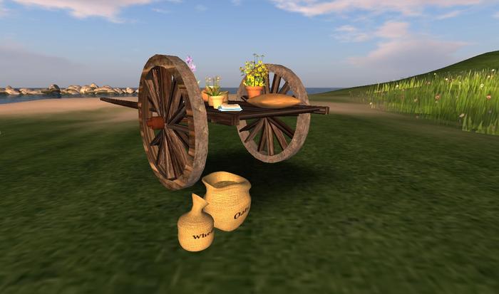 Shabby Chic Old Wagon Cart