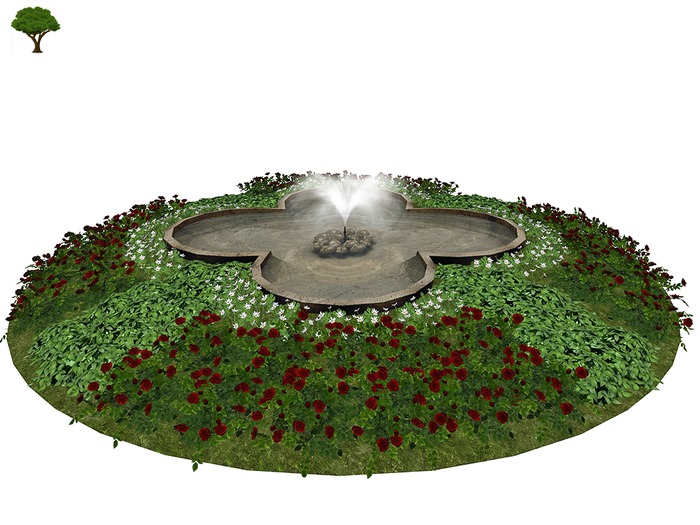 Flowers Fountain Eliana 03 - Mesh