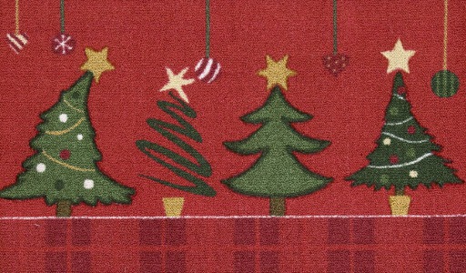 Christmas - Rug - Tree Quad (MESH)