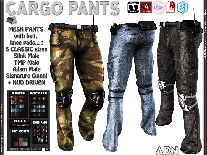 [AdN] demo CARGO PANTS (SLINK GIANNI TMP ADAM CLASSIC)