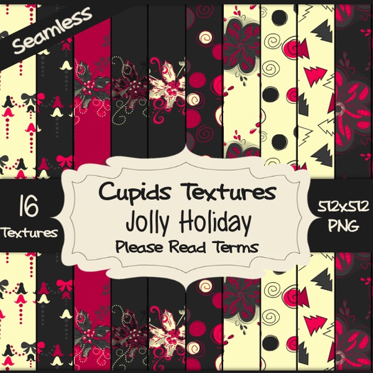 *Cupids Textures * 16 JOLLY HOLIDAYS
