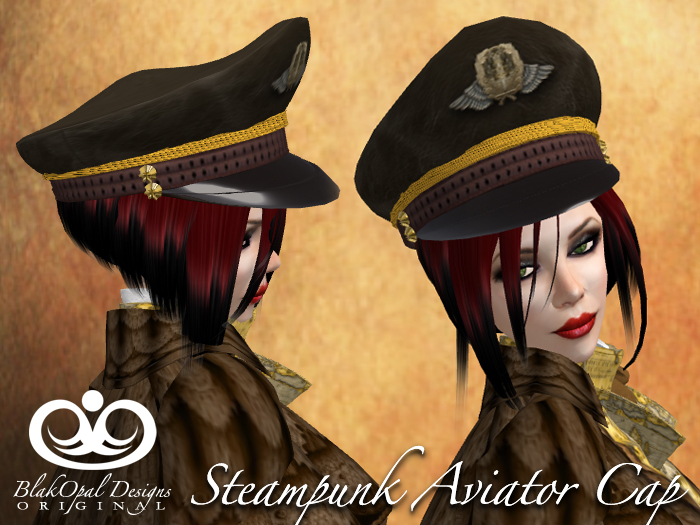 Steampunk Lady Aviator Cap - Brown