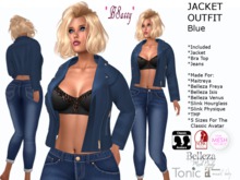 *BSASSY* HOLIDAY JACKET OUTFIT BLUE