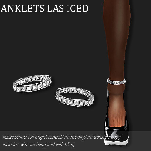 ANKLET LAS ICED-PLATINUM     -RYCA-