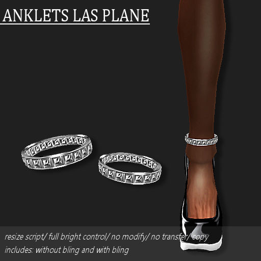 ANKLET LAS PLANE-PLATINUM     -RYCA-