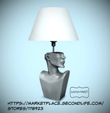 -David Heather-Bust Lamp/Silver