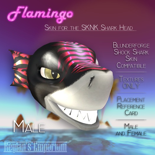 -Reylan's Emporium- SKNK Flamingo Shark Head Textures (Red)