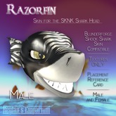 -Reylan's Emporium- SKNK Razorfin Shark Head Textures (Grey)
