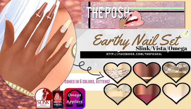 The Posh: Earthy Slink/Vista/Bento Nail Set