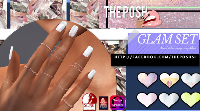 The Posh: Glam Slink/Vista/Bento Nail Set