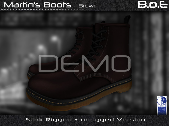 B.o.E - DEMO - Martins Cowhide Leather Boots  Brown