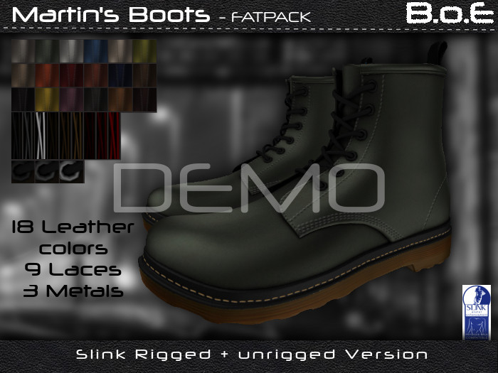 B.o.E - DEMO - Martins Cowhide Leather Boots FATPACK