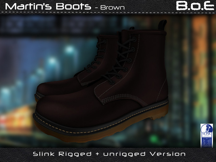 B.o.E - Martins Cowhide Leather Boots Brown