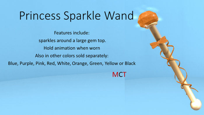 Princess  Sparkle wand Orange