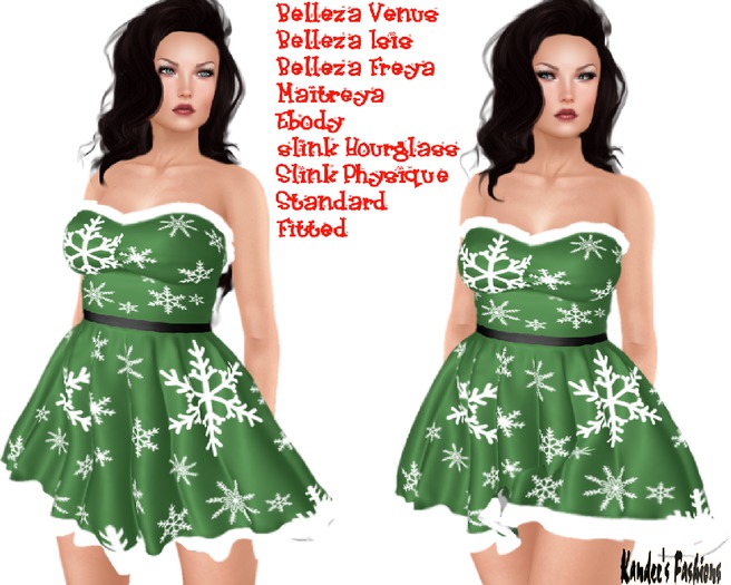 Snowflake Dress Green