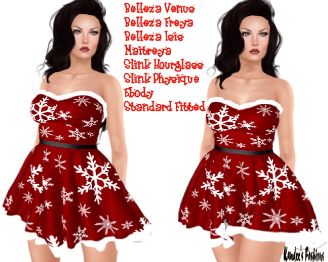 Snowflake Dress Red