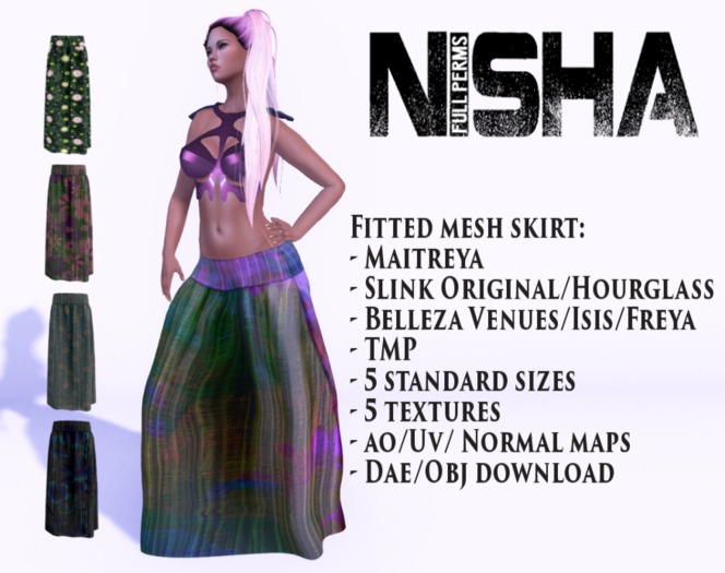 Nisha - Maxi skirt full perm (DOWNLOAD) MAITREYA - SLINK - BELLEZA - TMP - CLASSIC