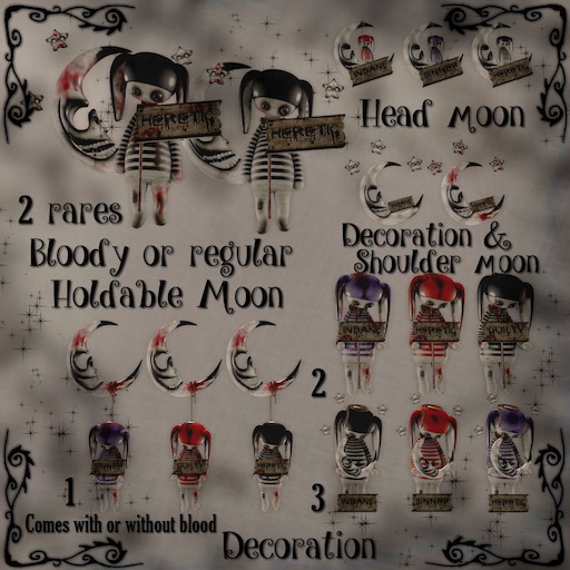 * Macabre MoonLight * Red Head Decoration