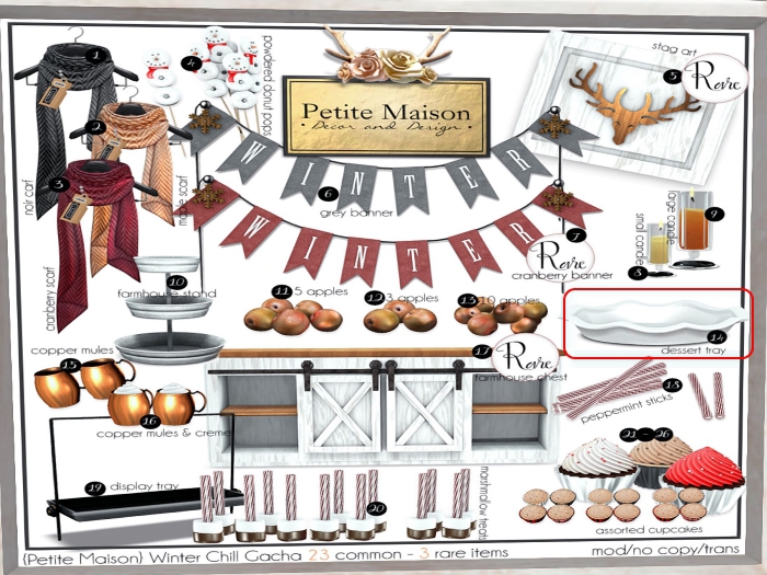 {Petite Maison} Winter Farmhouse Chest RARE