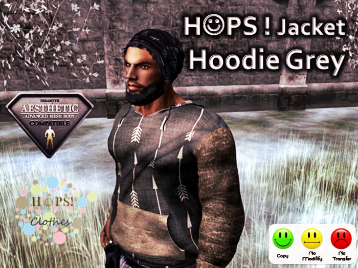 [HOPS!] jacket Hoodie Grey Indian