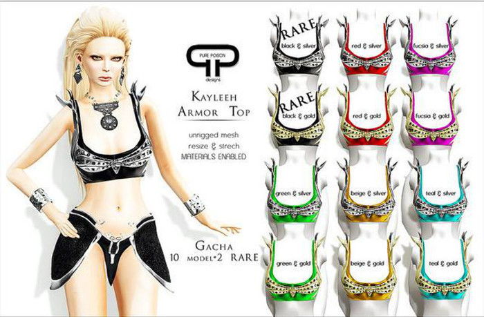 Pure Poison - Kayleeh Top - Green & Gold