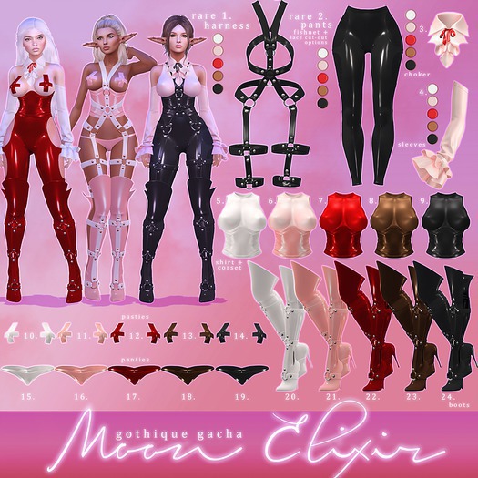 Moon Elixir - Gothique - 8 - Freya - Cocoa Corset & Shirt