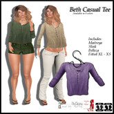 *Shae's Beth Casual Blouse Purple Weave