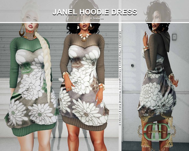 -Desmonia- Janel Hoodie Dress Fatpack (Wear Me)