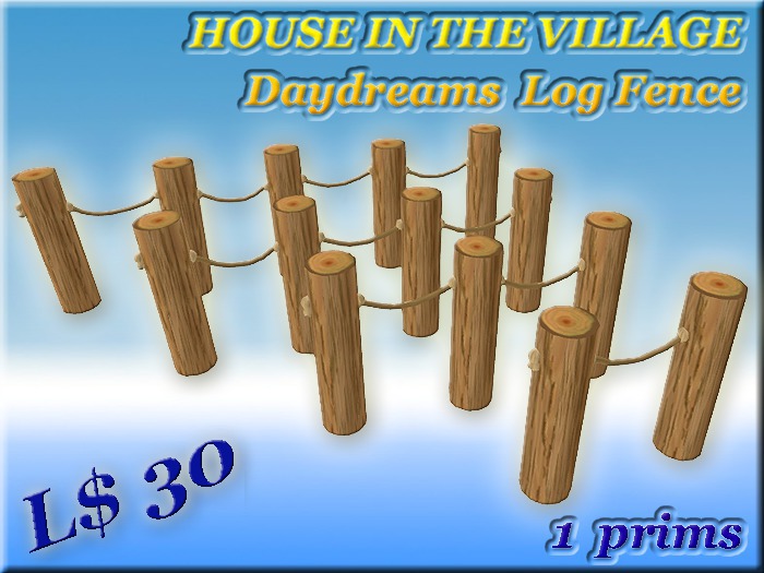 HOUSE IN THE VILLAGE Daydreams Log Fence Box