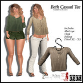 *Shae's Beth Casual Blouse Tan Weave